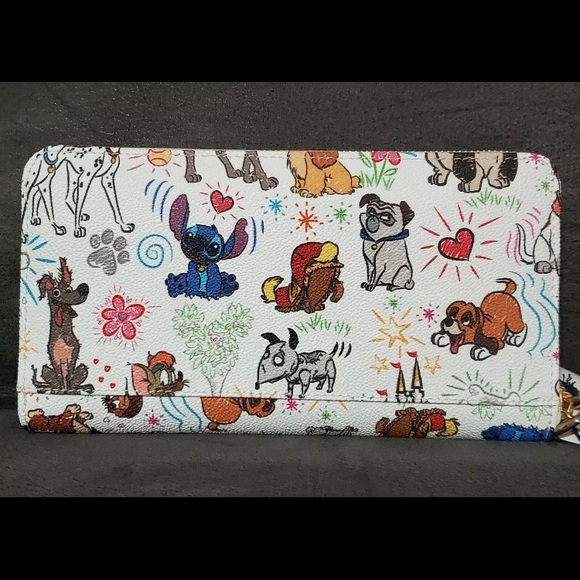 NWT Dooney and Bourke Disney Dogs Sketch Wallet - Picture 2 of 7